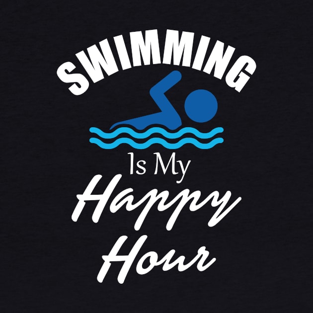 Swimming Is My Happy Hour Men Women Art by iamurkat